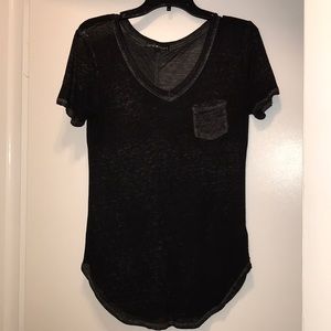 🎉Sheer Black V-neck Tshirt🎉